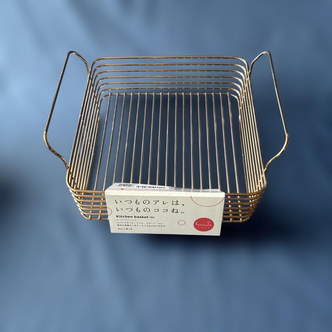 燕三条産hanautaキッチンバスケットS （ピンクゴールド）
