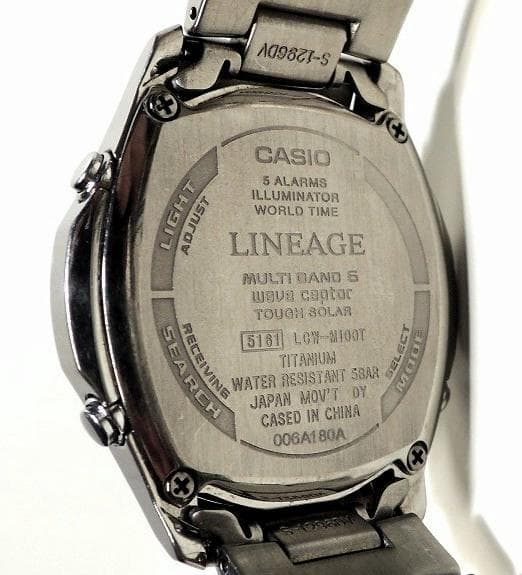 CASIO LINEAGE タフソーラー 電波ソーラー　チタン腕時計