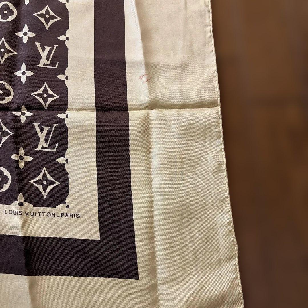 少々難あり　Louis Vuitton モノグラムスカーフ　年代物