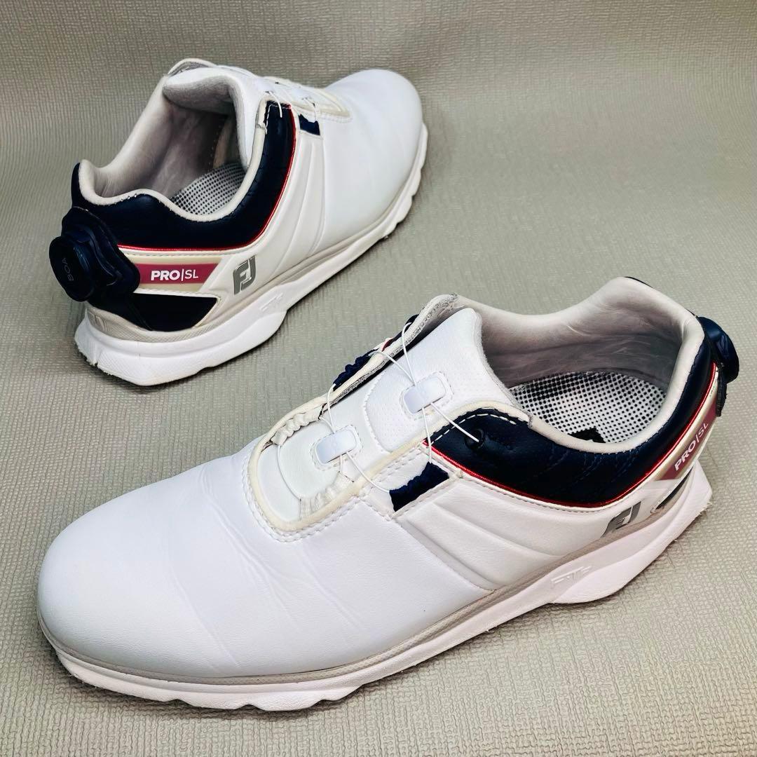 【美品】FOOT JOY 24.5cmフットジョイ スパイクレス　バックBOA