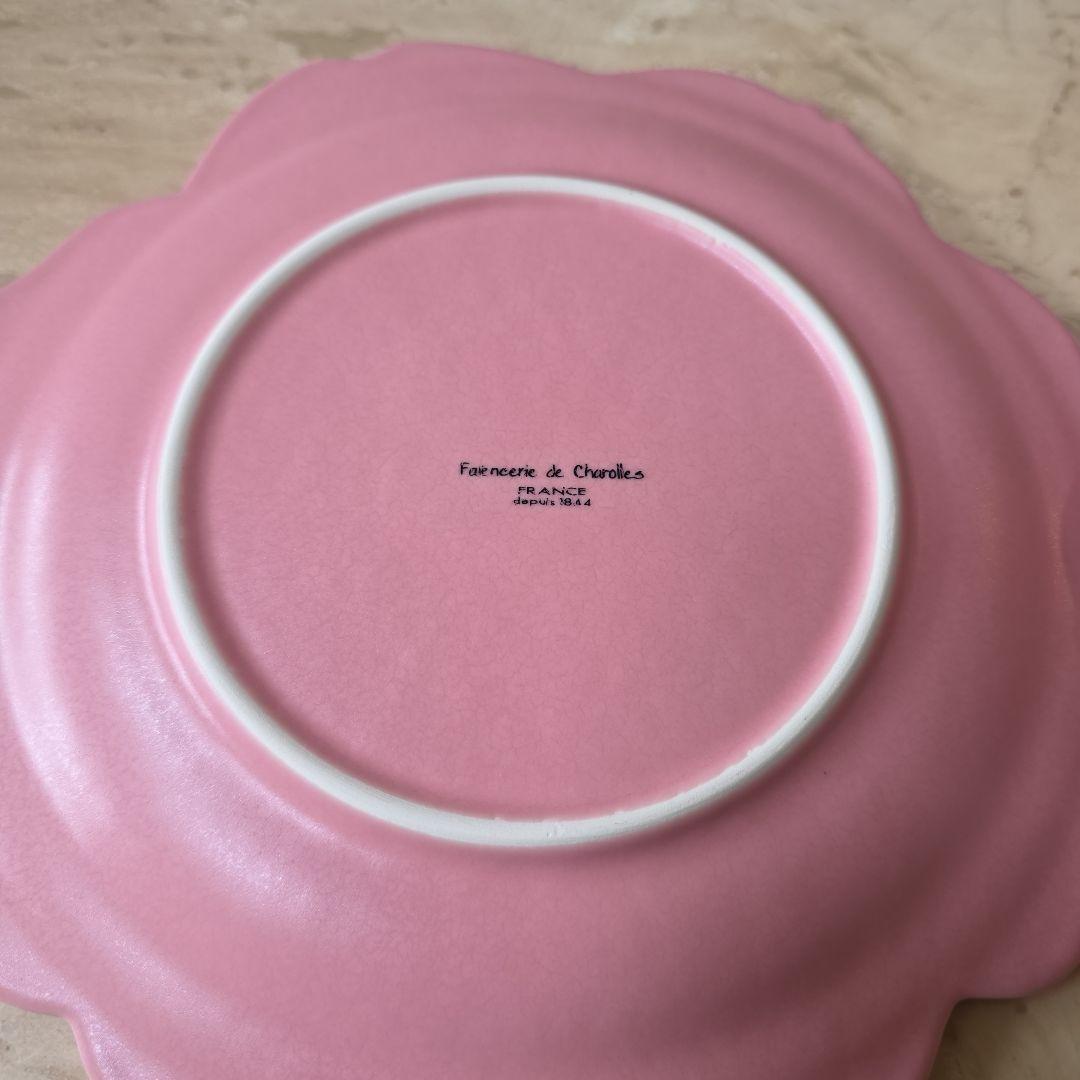FAIENCERIE DE CHAROLLESフランス製陶器皿セット【ピンク】