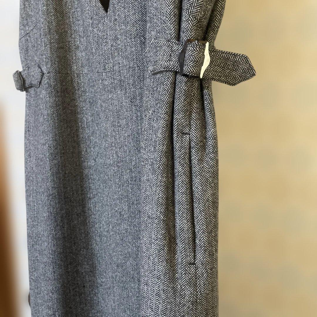 ★美品★ウールVネック ノースリーブ ワンピース