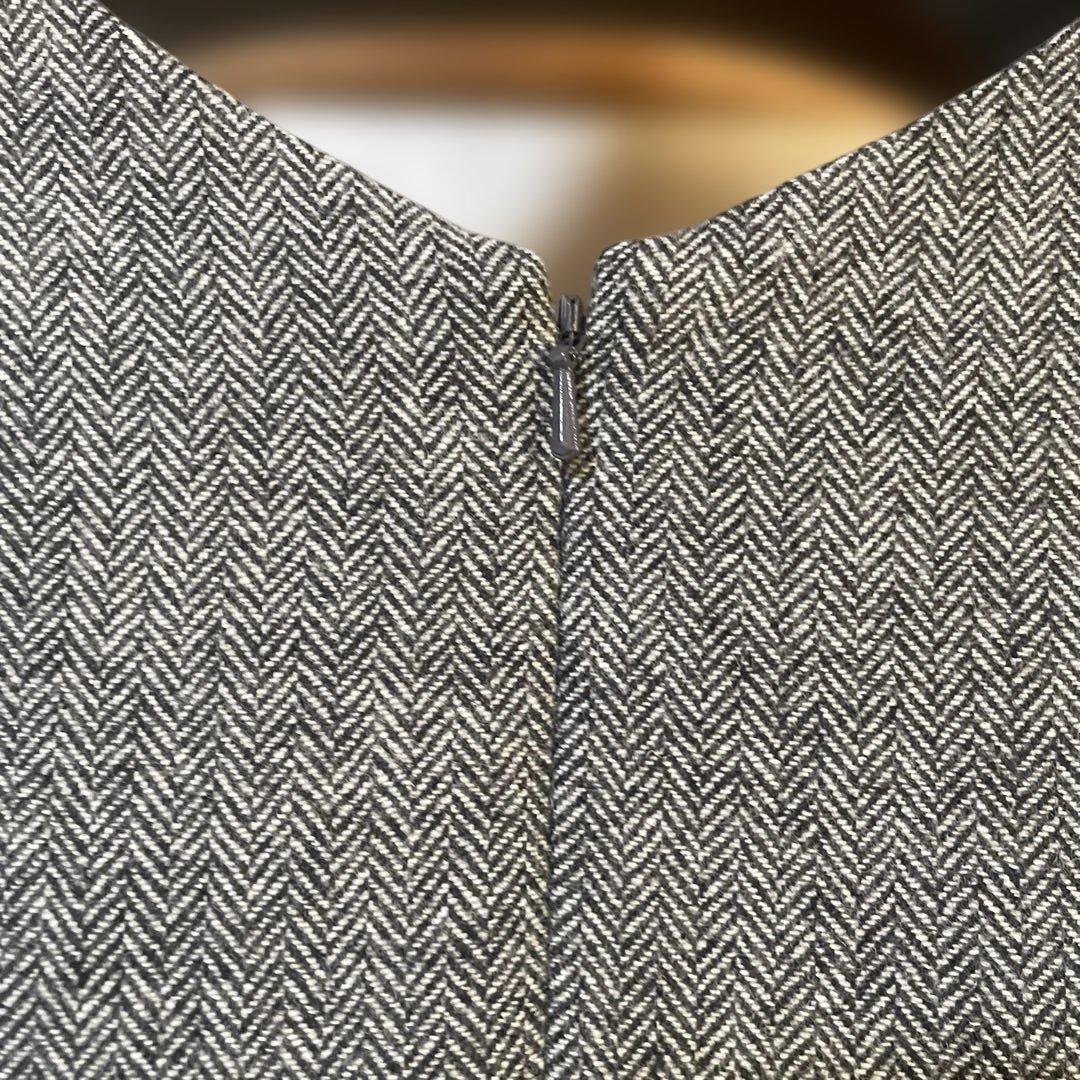 ★美品★ウールVネック ノースリーブ ワンピース