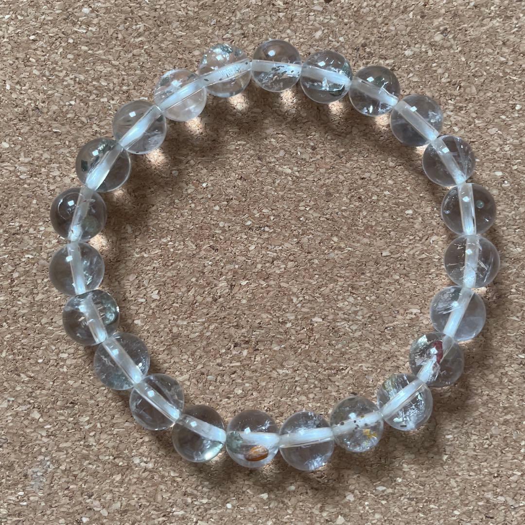 【パイライトインクォーツ】8.5㎜ 天然石 ブレスレット 16.5㎝