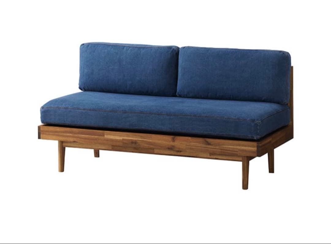 unico スウェラ L字(2脚)ソファーベンチ【星型のデニムクッション付き】