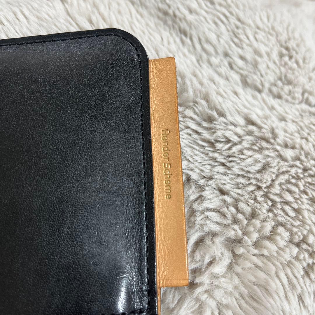 Hender Scheme L purse 黒 二つ折り財布