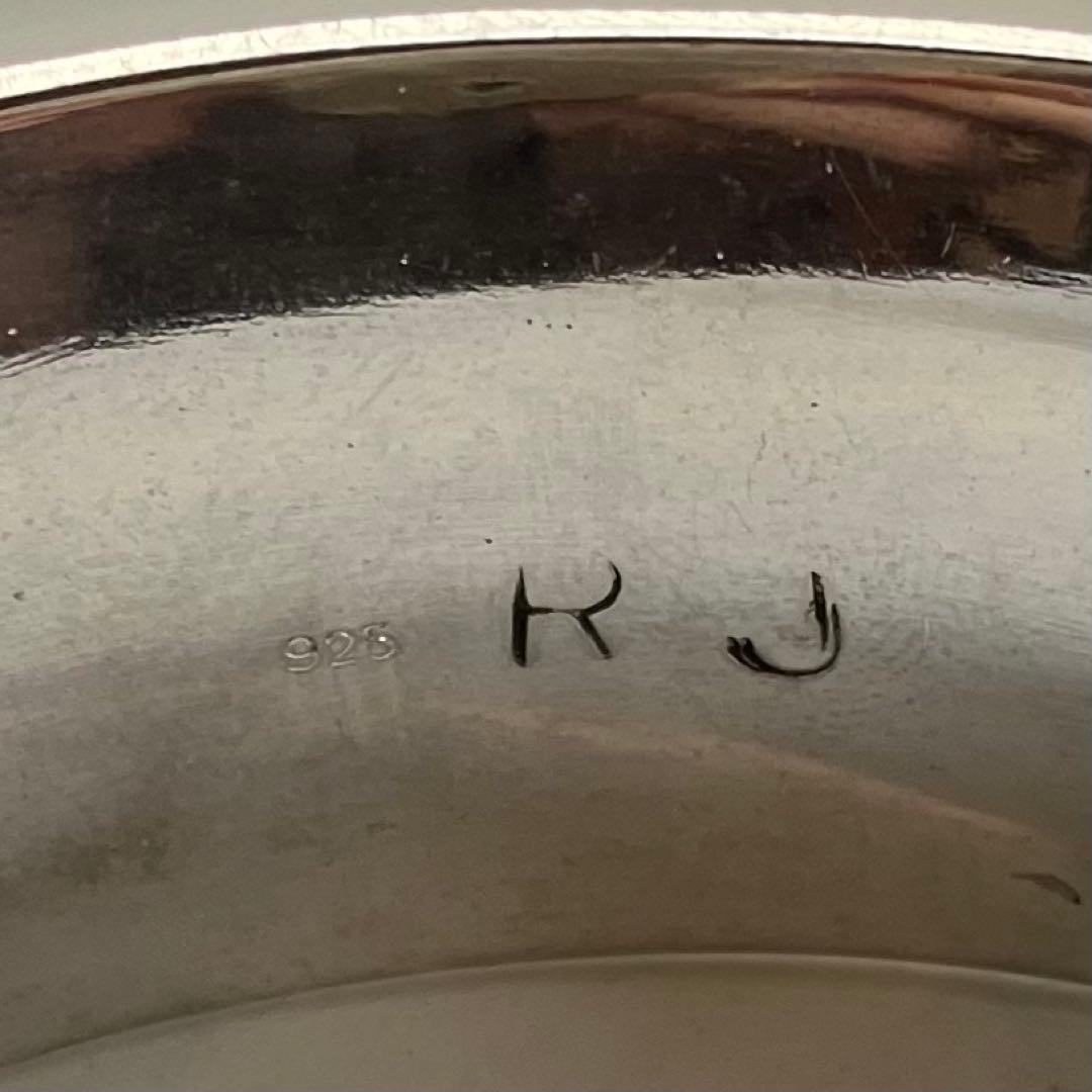 50g シルバー925 ヴィンテージ RJ刻印 ワイド バングル プレーン