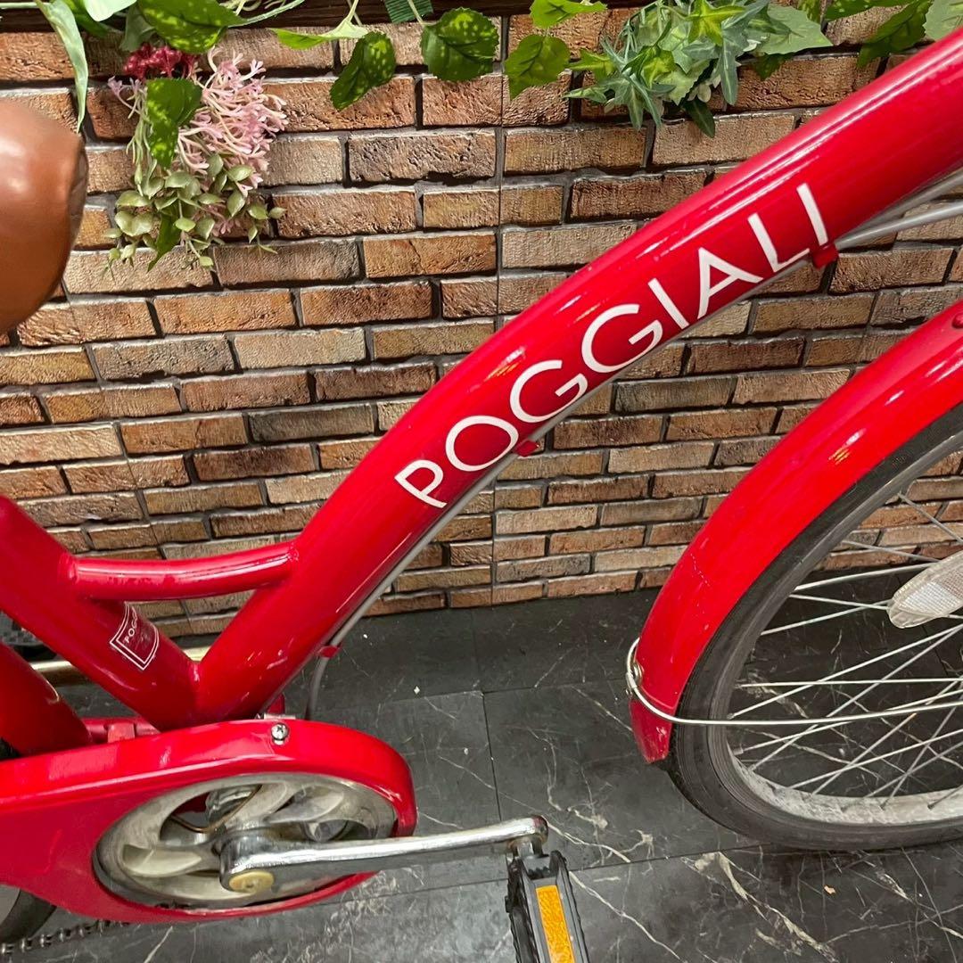 引き取り価格【94】子供用自転車 子供車 POGGIALI レッド 24インチ