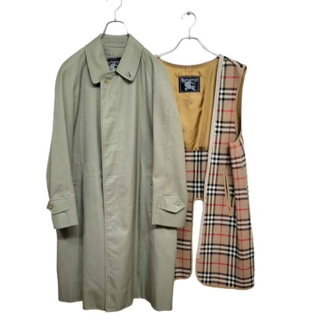 最高級 90's Burberry ステンカラーコート ウールライナー付き