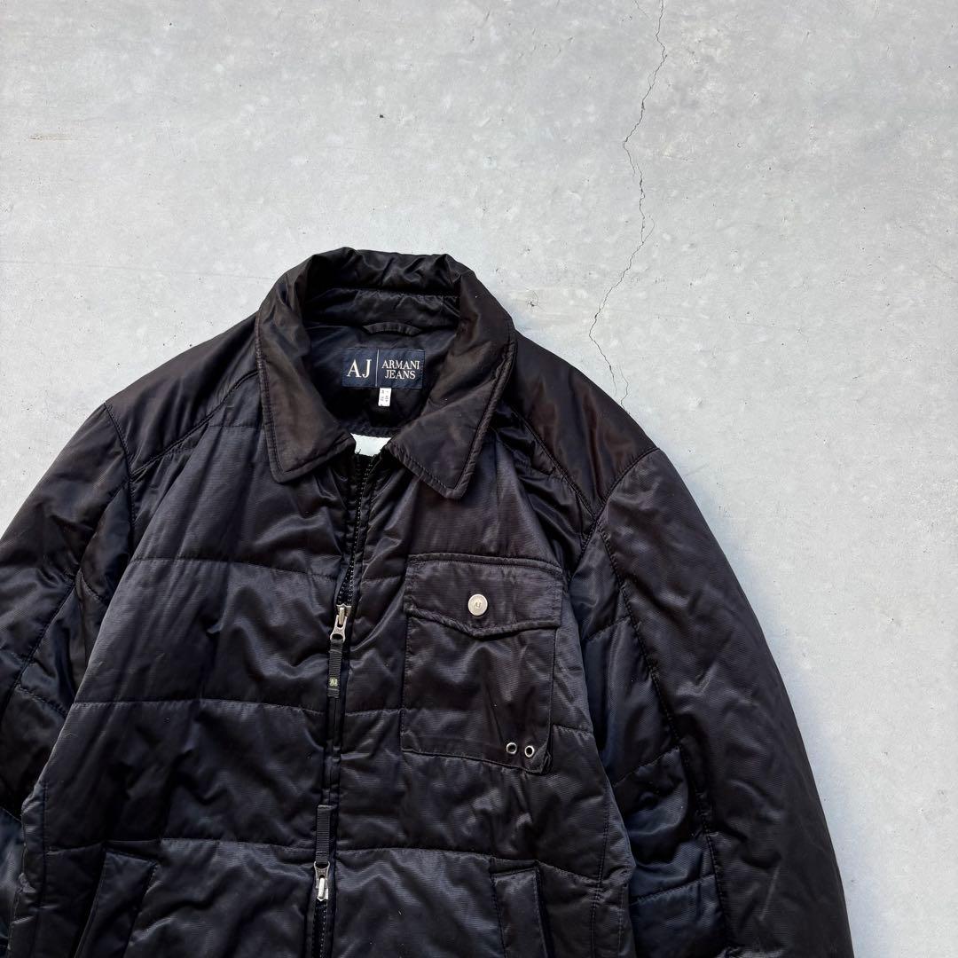90s ARMANI JEANS 中綿　ボンバージャケット　archive 短丈