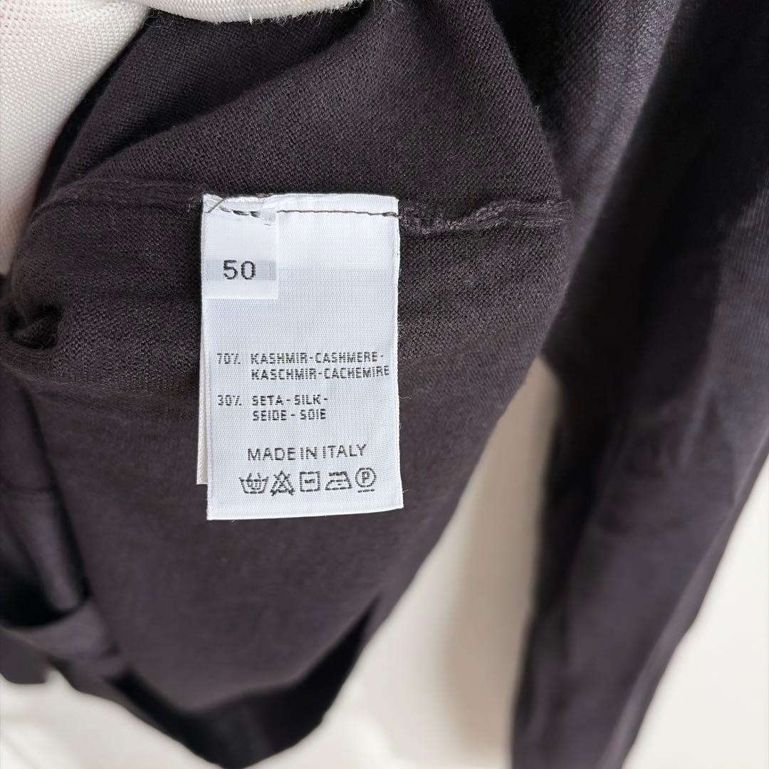 【極美品✨50】クルチアーニ　カーディガン　カシミヤ　シルク　国内正規品