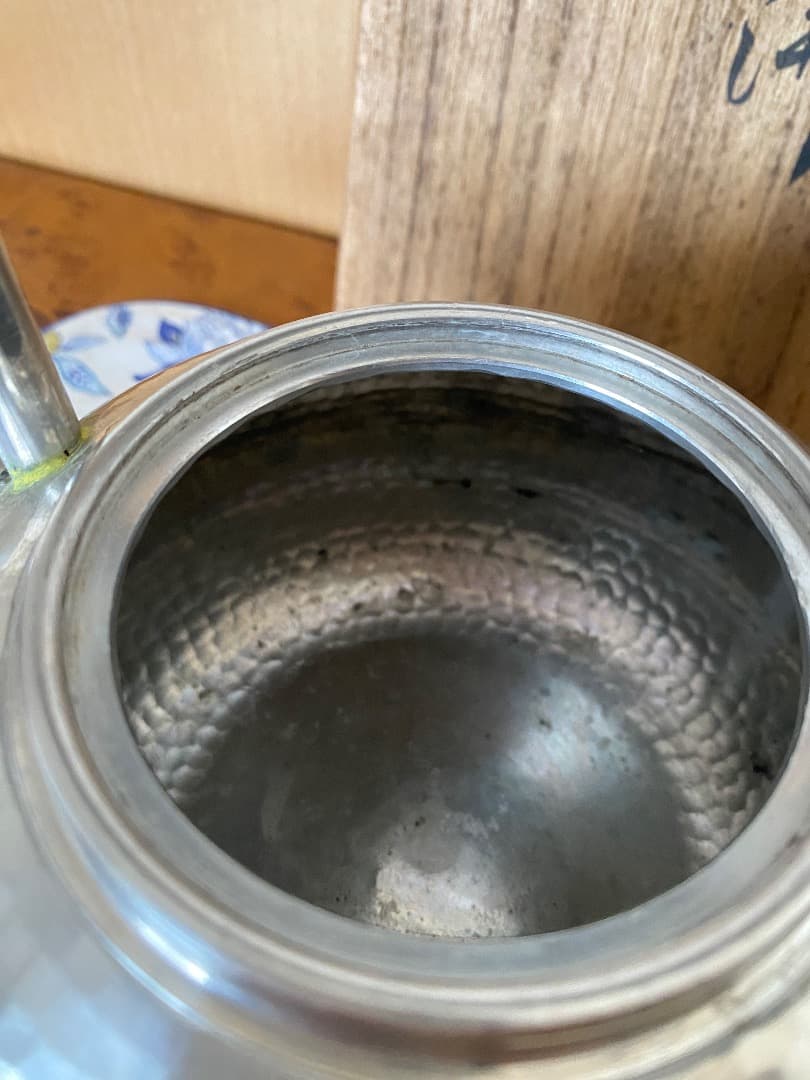 ¥45,000からお値下げ中　純錫（540g）　湯沸かし　茶道具