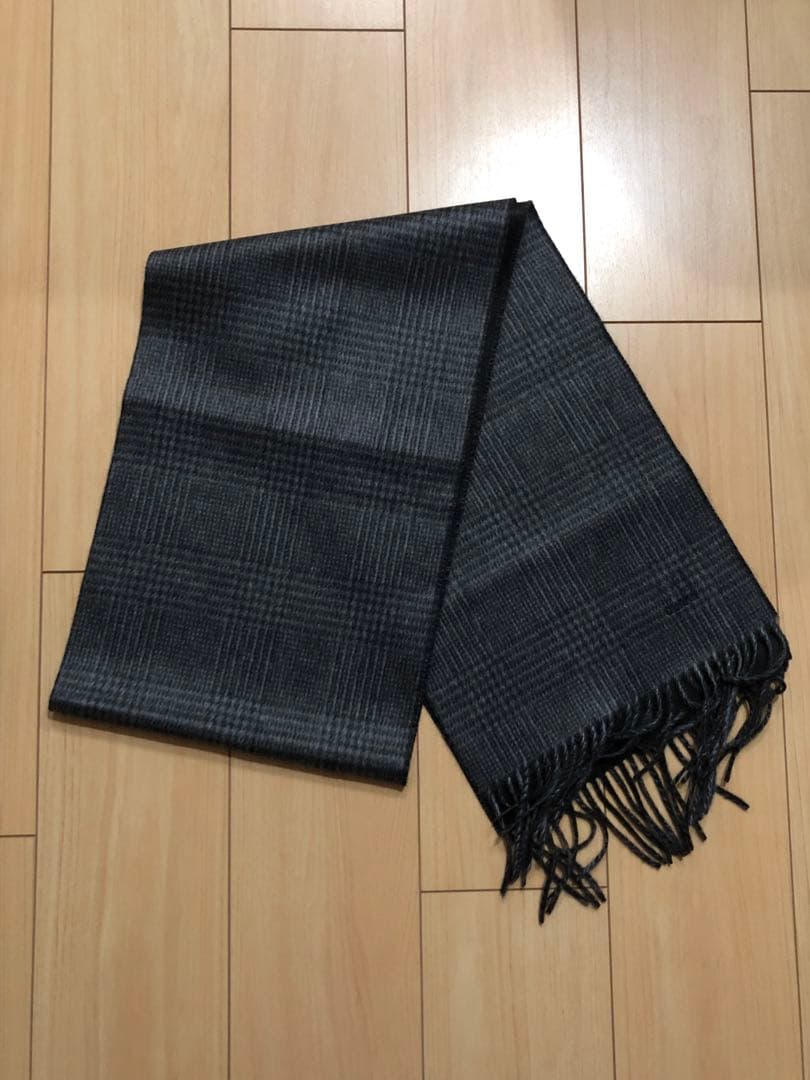 ダンヒル dunhill カシミヤ マフラー ストール チェック柄　極美品