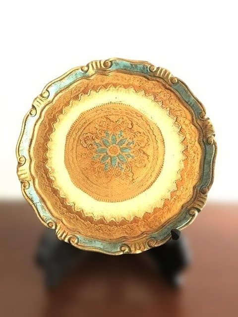 Made in ITALY　木の皿　飾り　置物