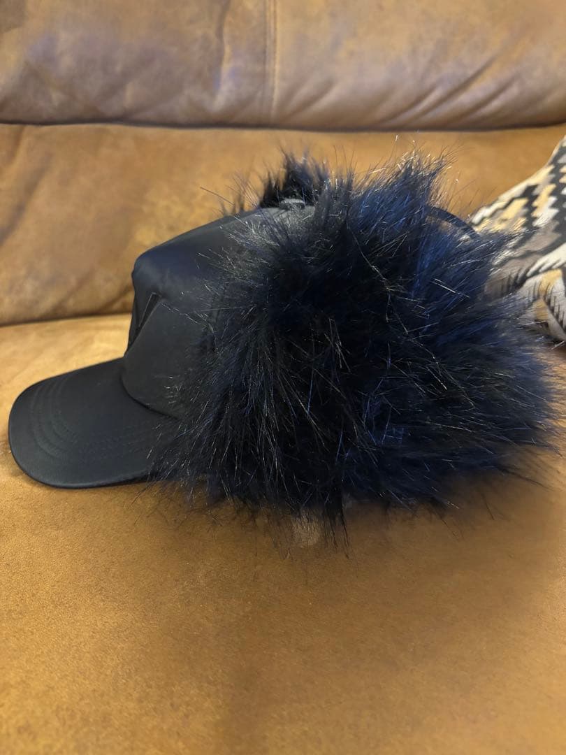 帽子 OpenYy Woven FAUX FUR EARFLAP CAP