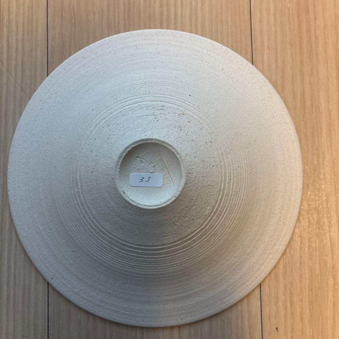 作家物　湖の青を美しく表現。陶器。2皿。