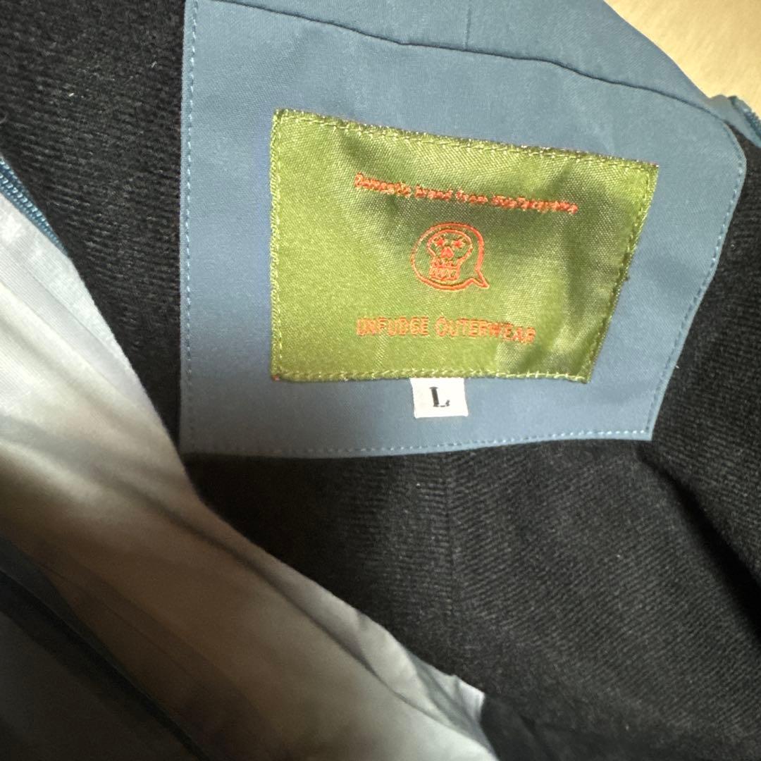 unfudge gentle bib pants L ブルーグレー 23-24