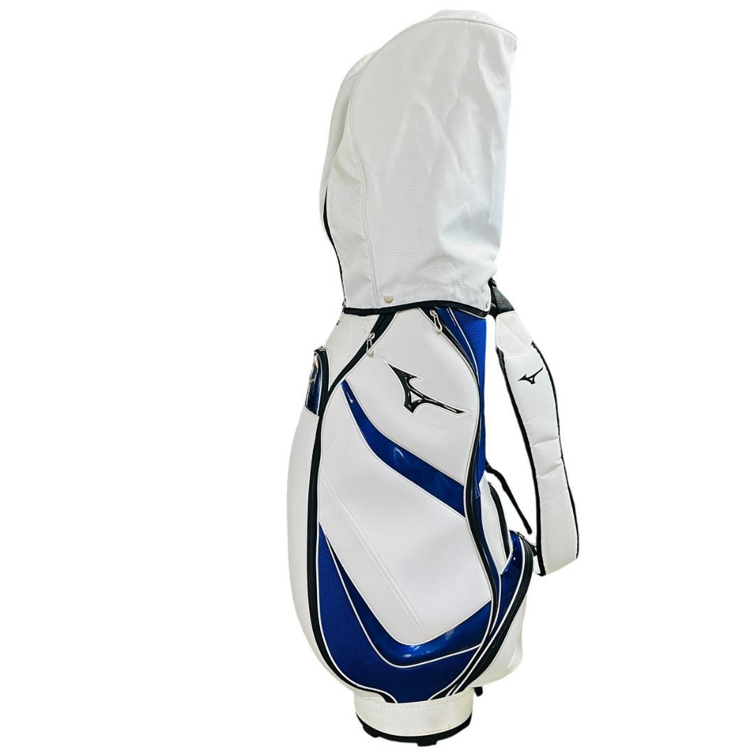 Mizuno ゴルフキャディバッグ 9.5型 ホワイト/ブルー