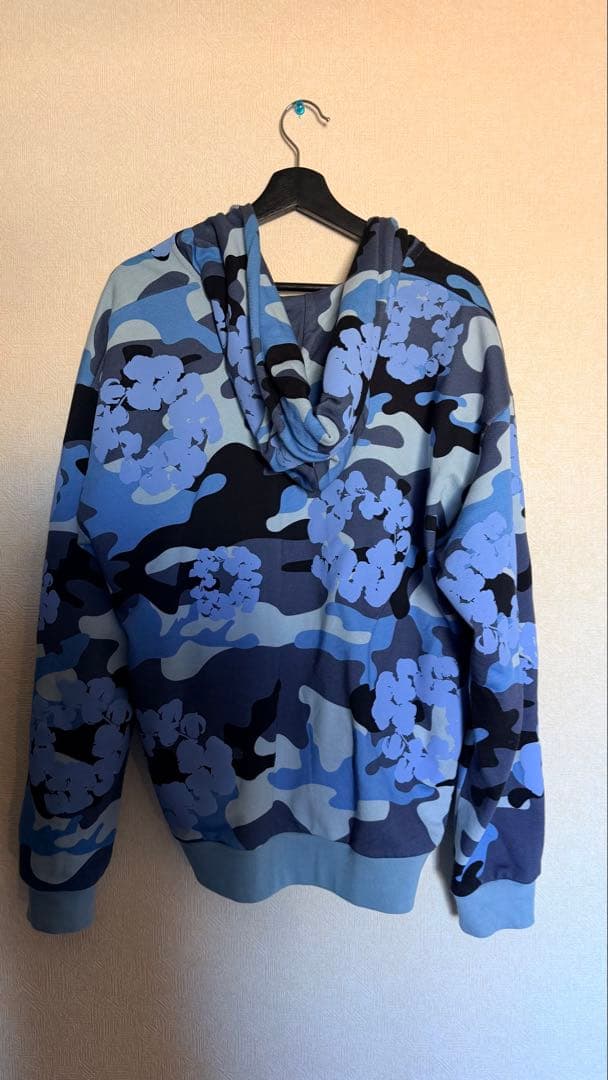【美品】Denim Tears Blue camo Hoodieデニムティアーズ