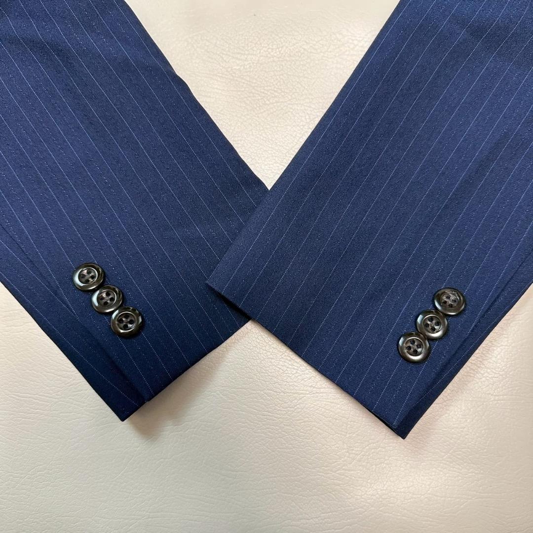 オリヒカ RHYME 洗える ノーカラー 3ピーススーツ Lサイズ ネイビー