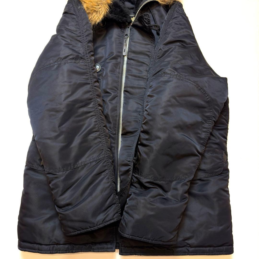 h*6様 極美 アルファ N-3B ミリタリー フライトジャケット ブラック L