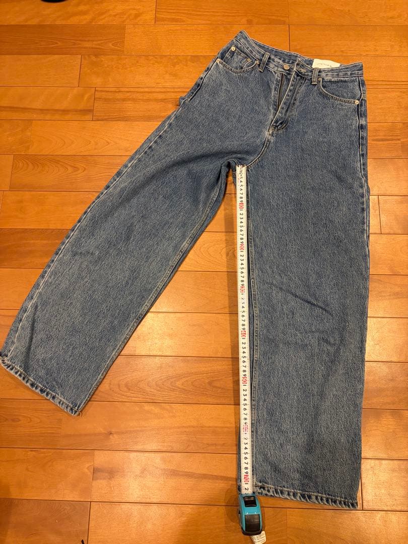 na.eデニムWide Loose Jeans _Deep Blue