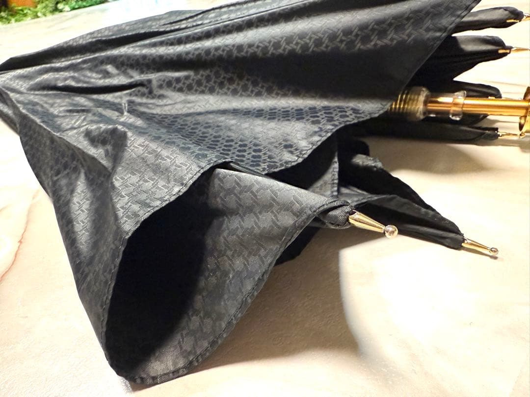 超高級傘【Pasotti】パソッティ ライオンハンドル 長傘 金 ゴールド 青