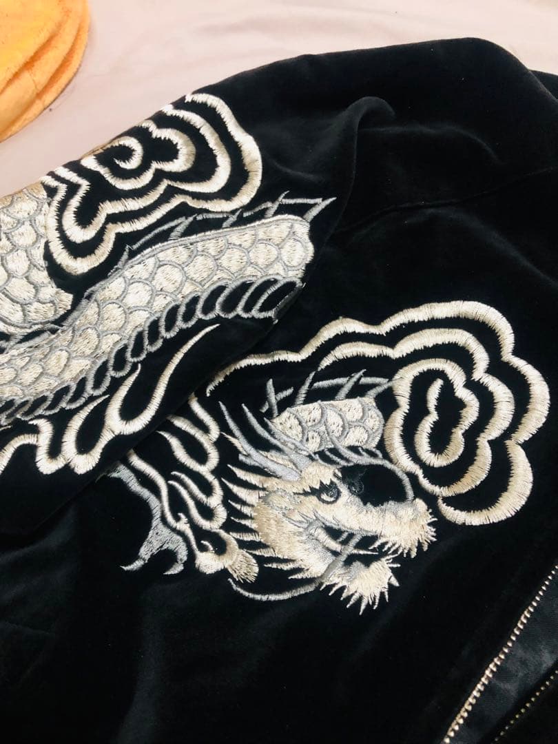 90s ２面用 別珍 Japan 龍日本限定 スカジャン レーヨンvintage