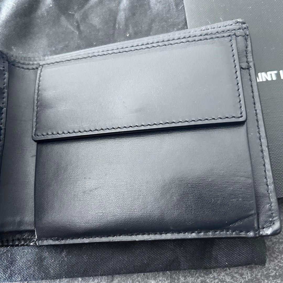 SAINT LAURENT ミッドナイトブルー二つ折り財布