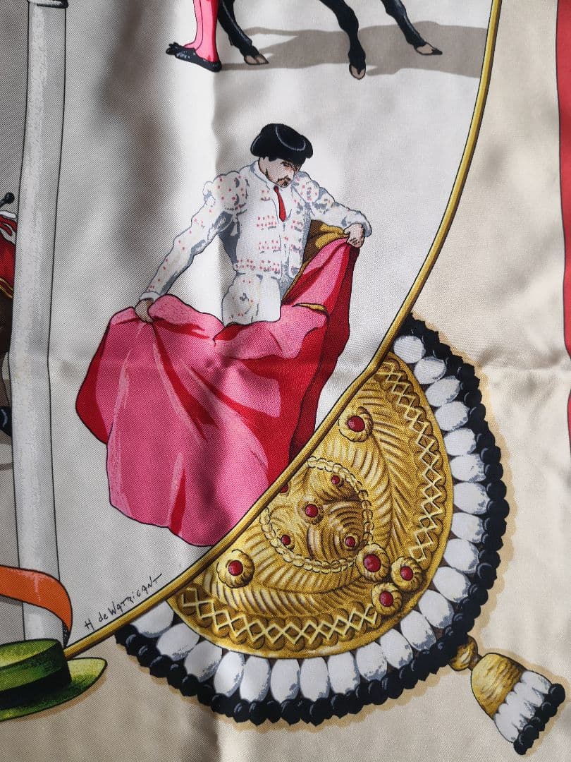 エルメス　HERMES　スカーフ　カレ90　闘牛士