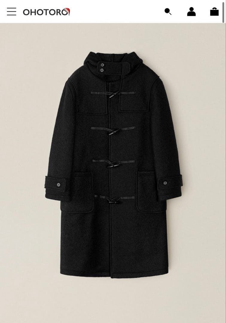 OHOTOROダッフルコート　黒