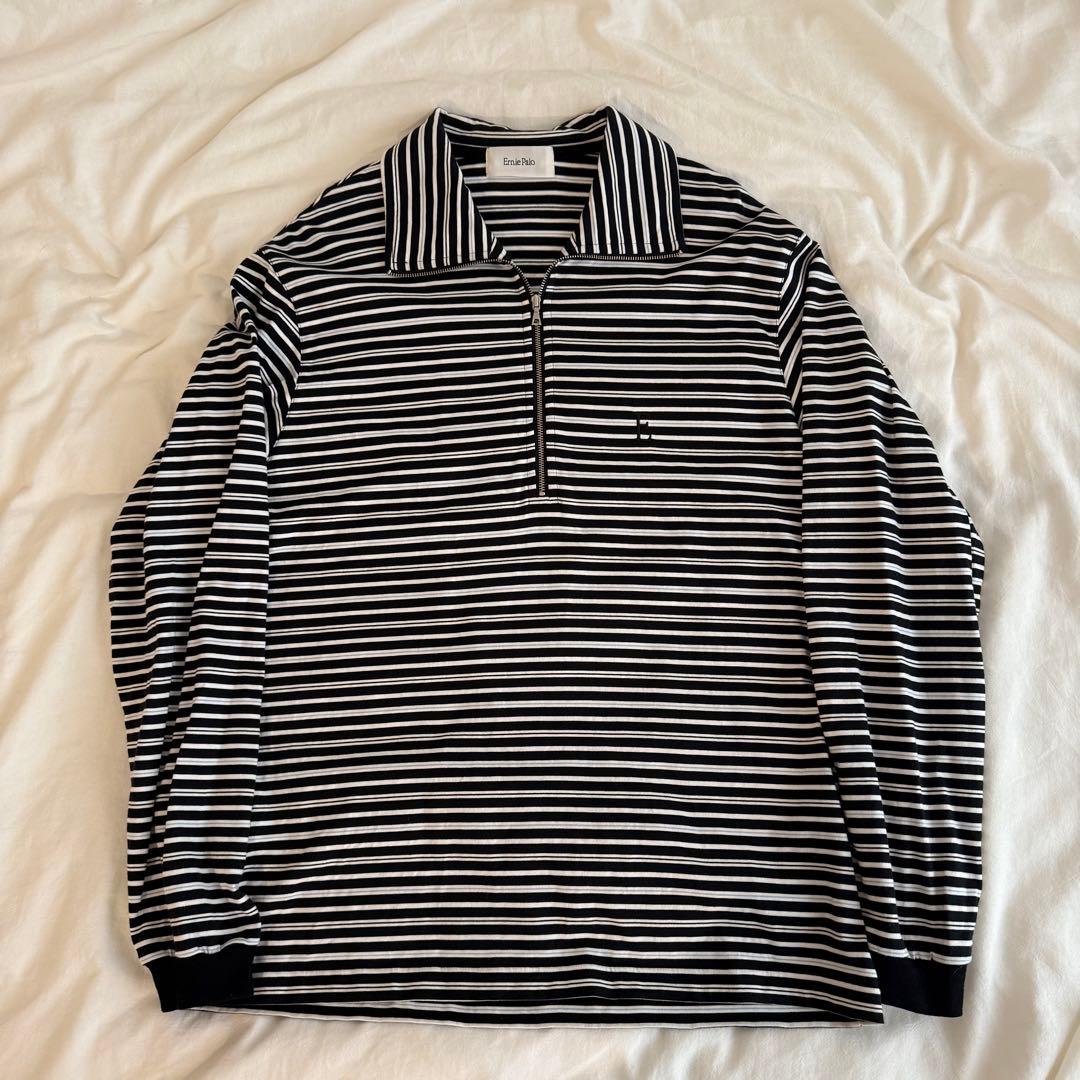 トップス Ernie Palo Half zip Boder L/S Tee