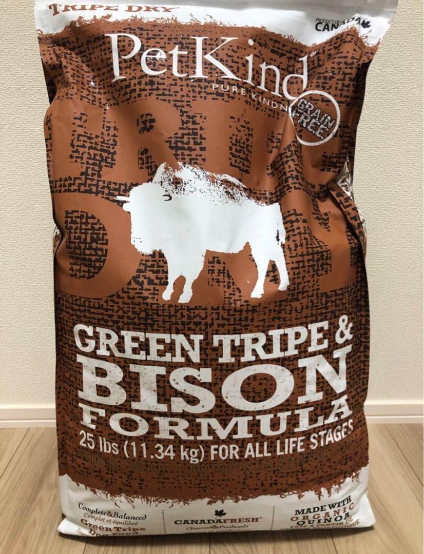 最安値！PetKind グリーントライプ＆バイソン 11.34kg