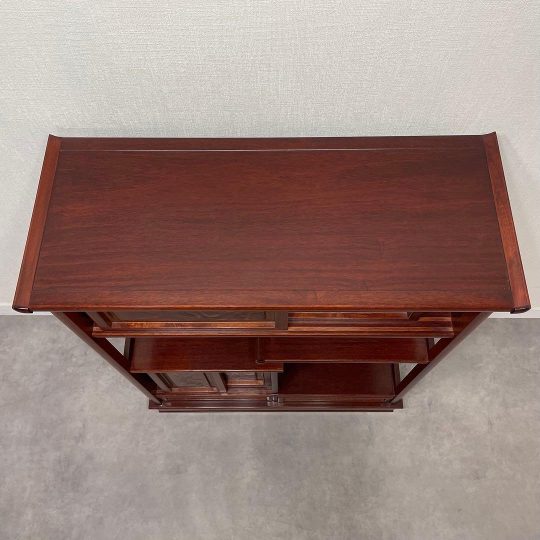 唐木家具 飾り棚 茶箪笥 違い棚 シェルフ 収納 工芸品 和製家具 レトロ