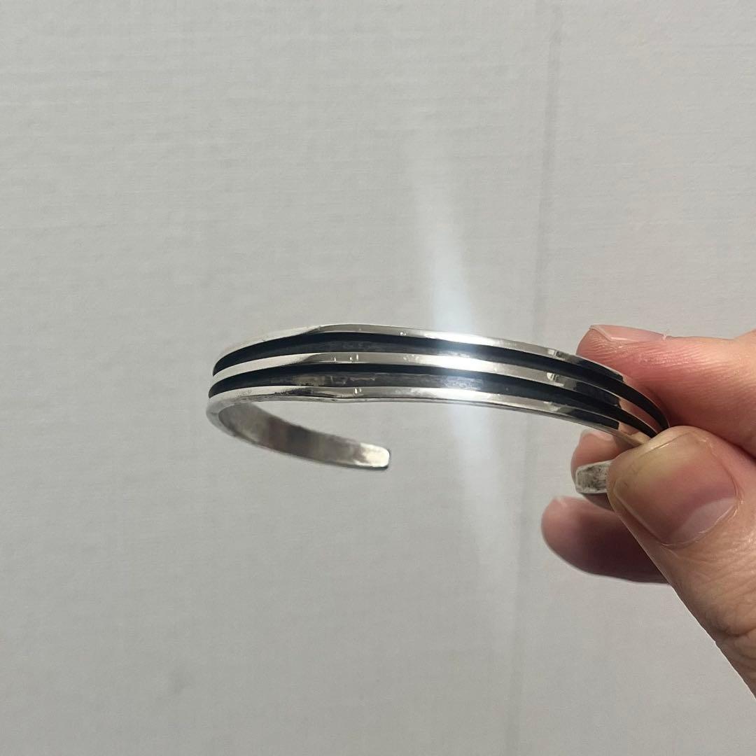 TOM HAWK シルバーバングル 925 STERLING 3ライン ナバホ