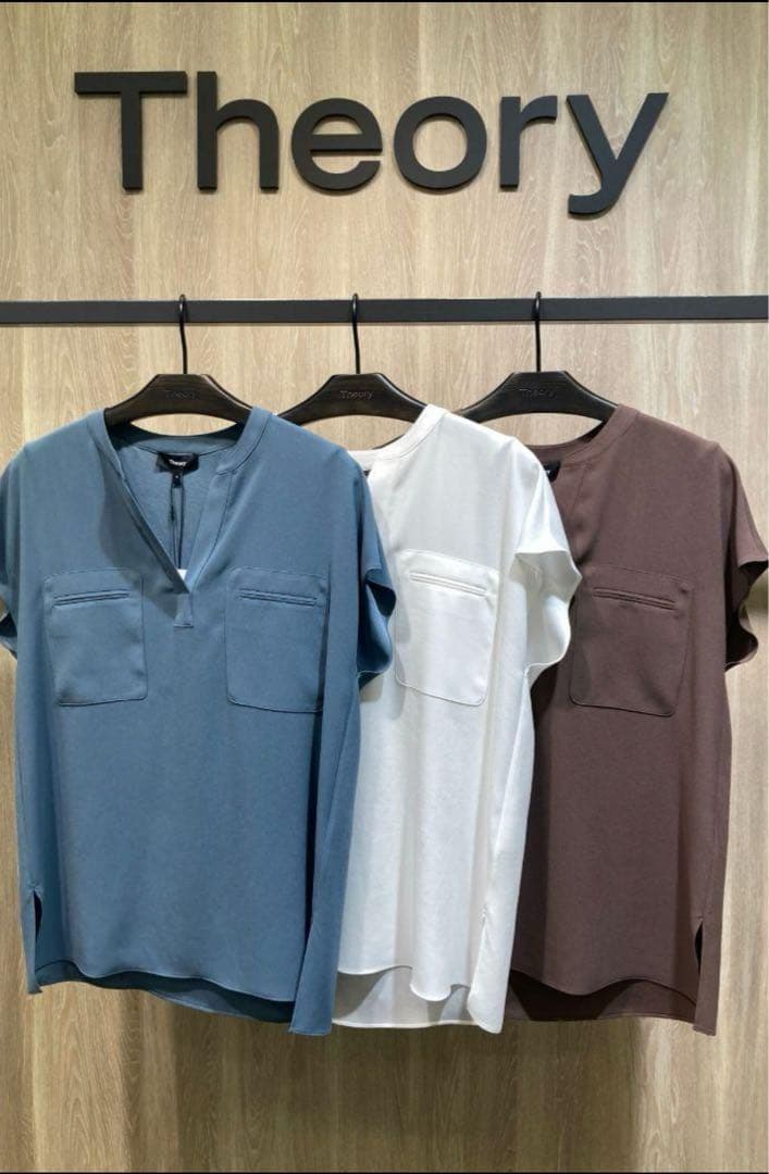 ★Theory スキッパーネックブラウス