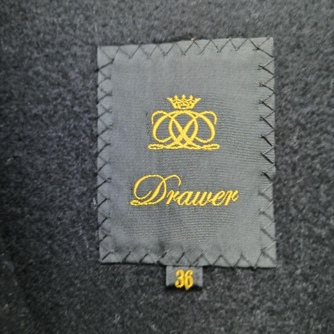 定価40万程 Drawer ダッフルコート 黒 36 フォックスファー