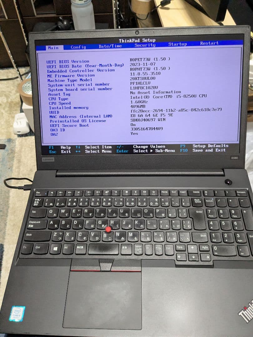 その他ノートPC本体 Thinkpad E580