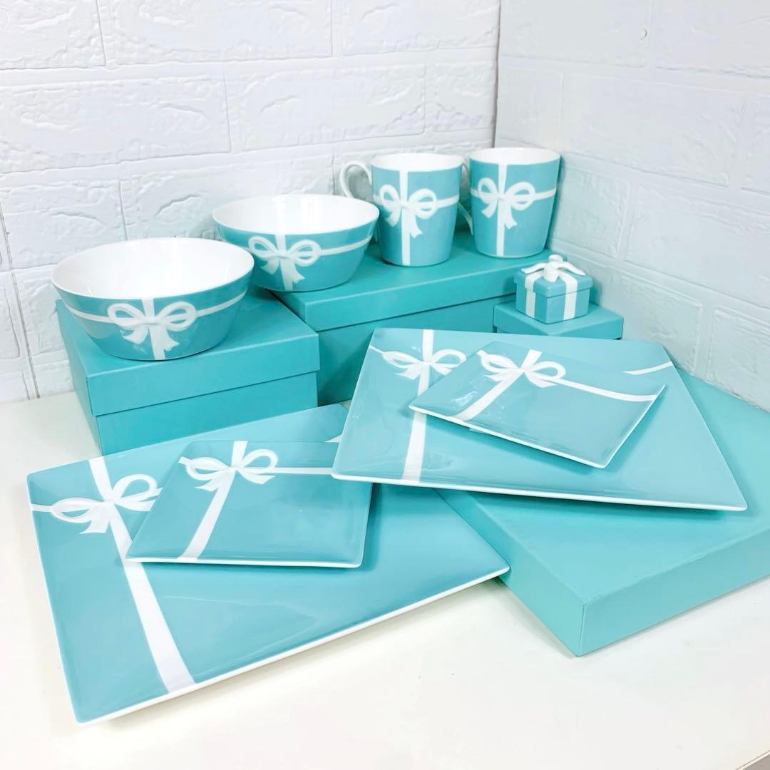 未使用品　Tiffany＆Co. ティファニー　ブルーリボン　食器　9点セット