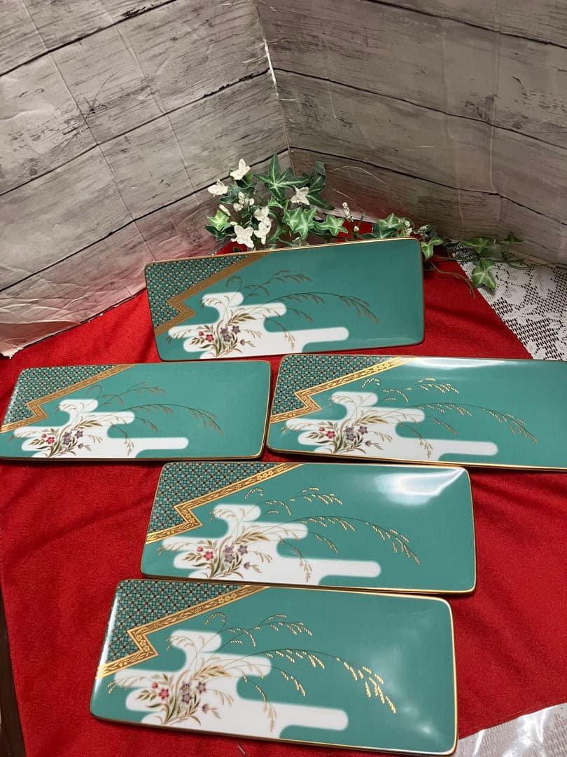 【美品】ノリタケ　ハナシンス　長角皿　５枚セント　廃盤品