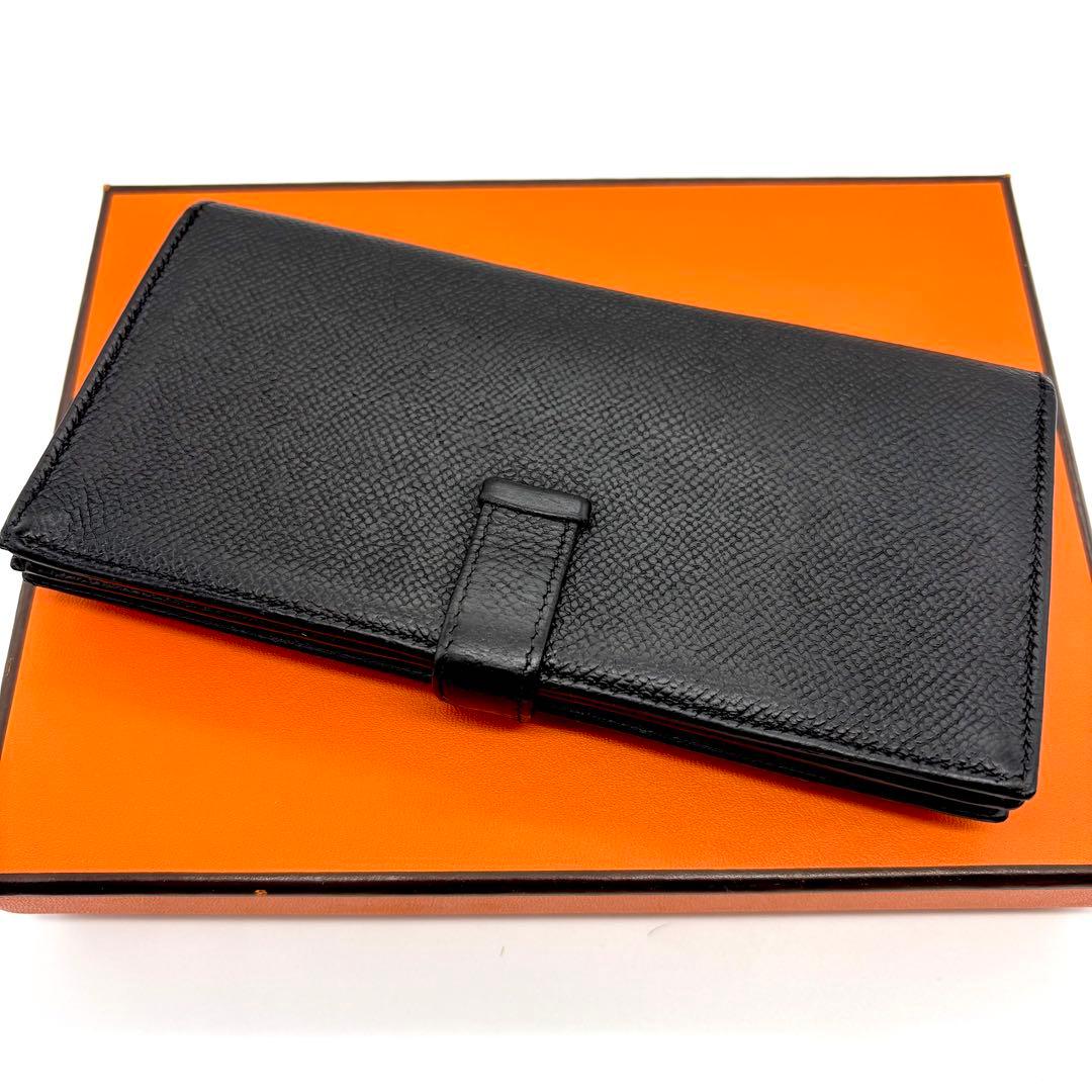 超人気✨ HERMES エルメス ベアンスフレ ブラック ノワール　長財布