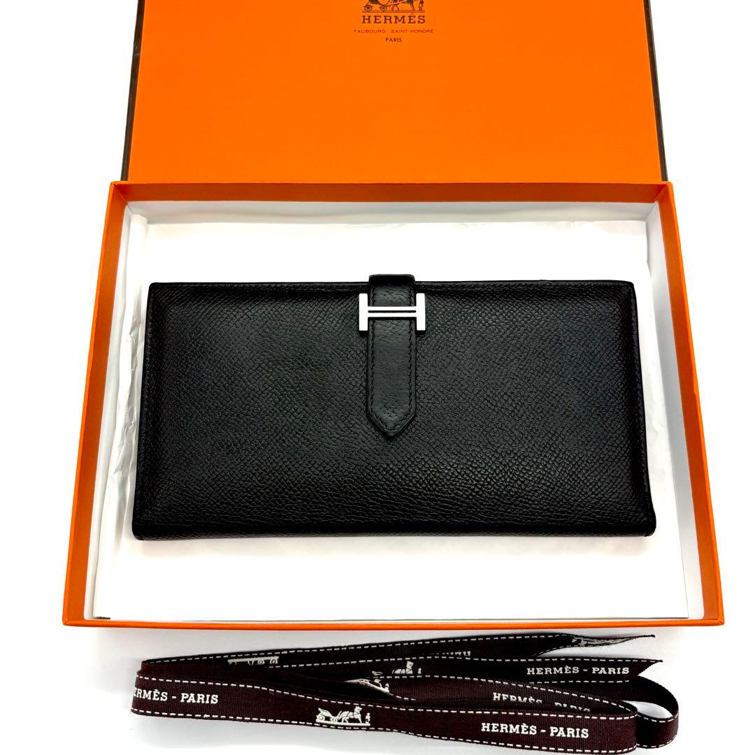 超人気✨ HERMES エルメス ベアンスフレ ブラック ノワール　長財布