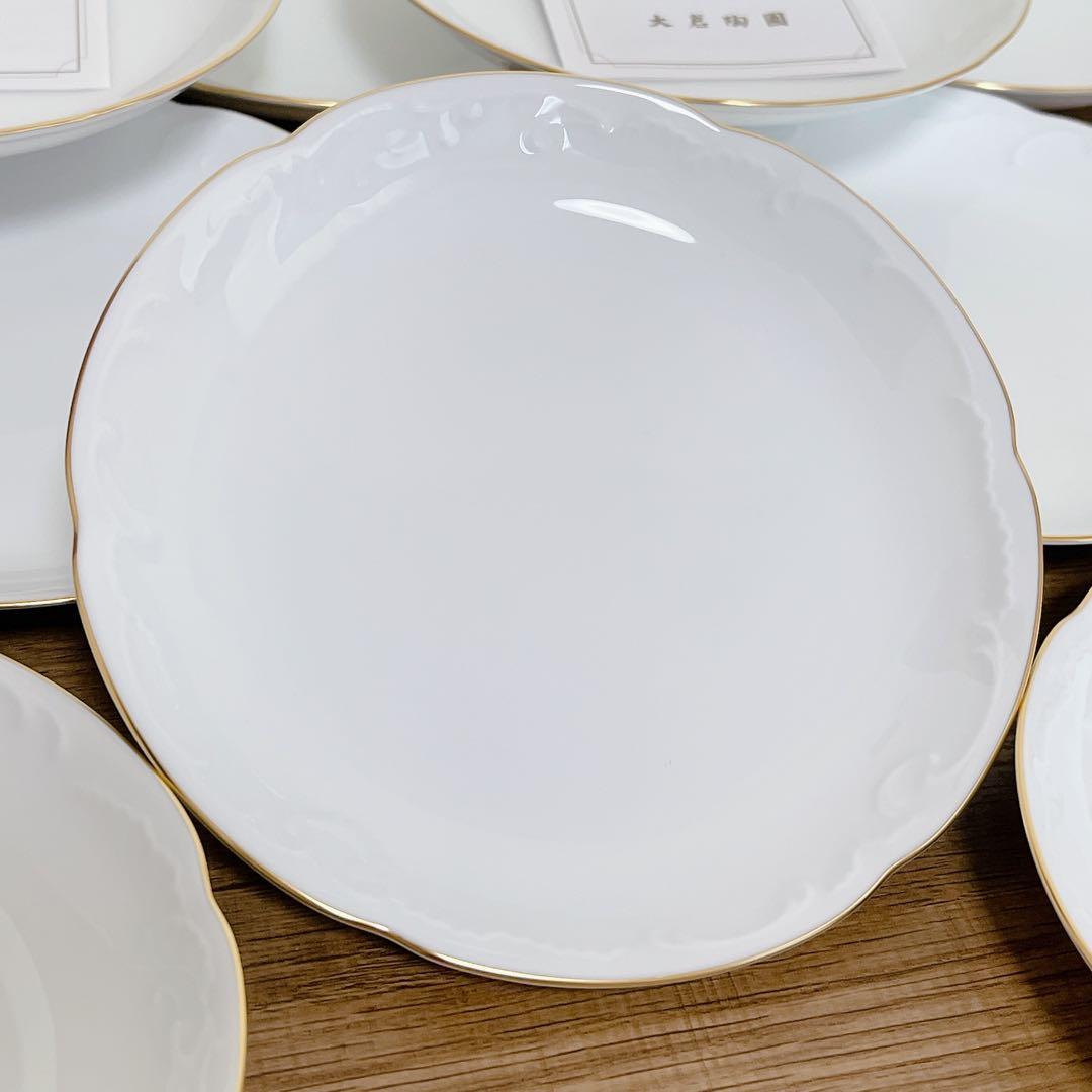 【新品・未使用】OKURA 大倉陶園 ゴールドライン 銘々皿 10枚 プレート