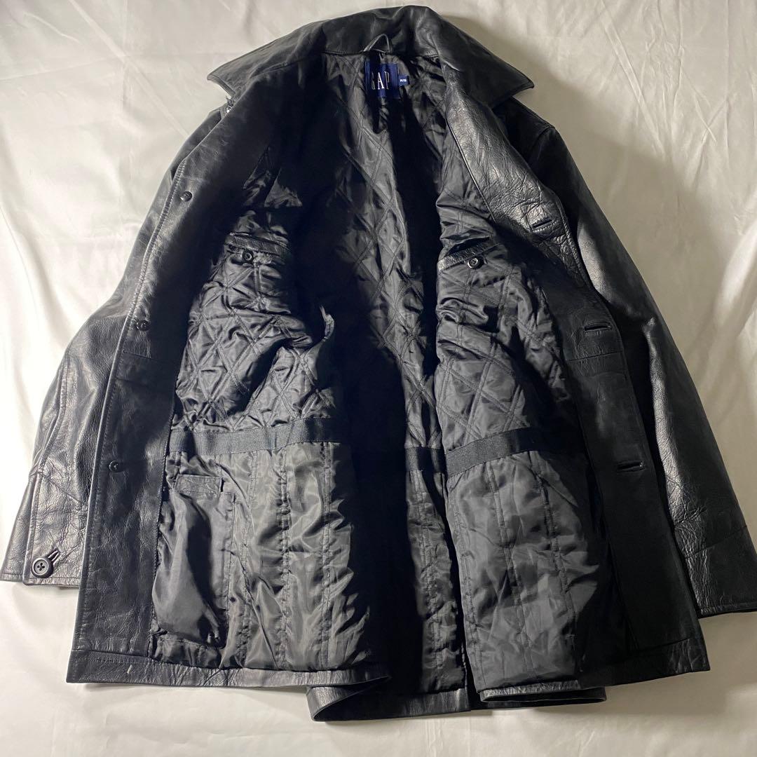 希少M Old Gap レザー カーコート Black