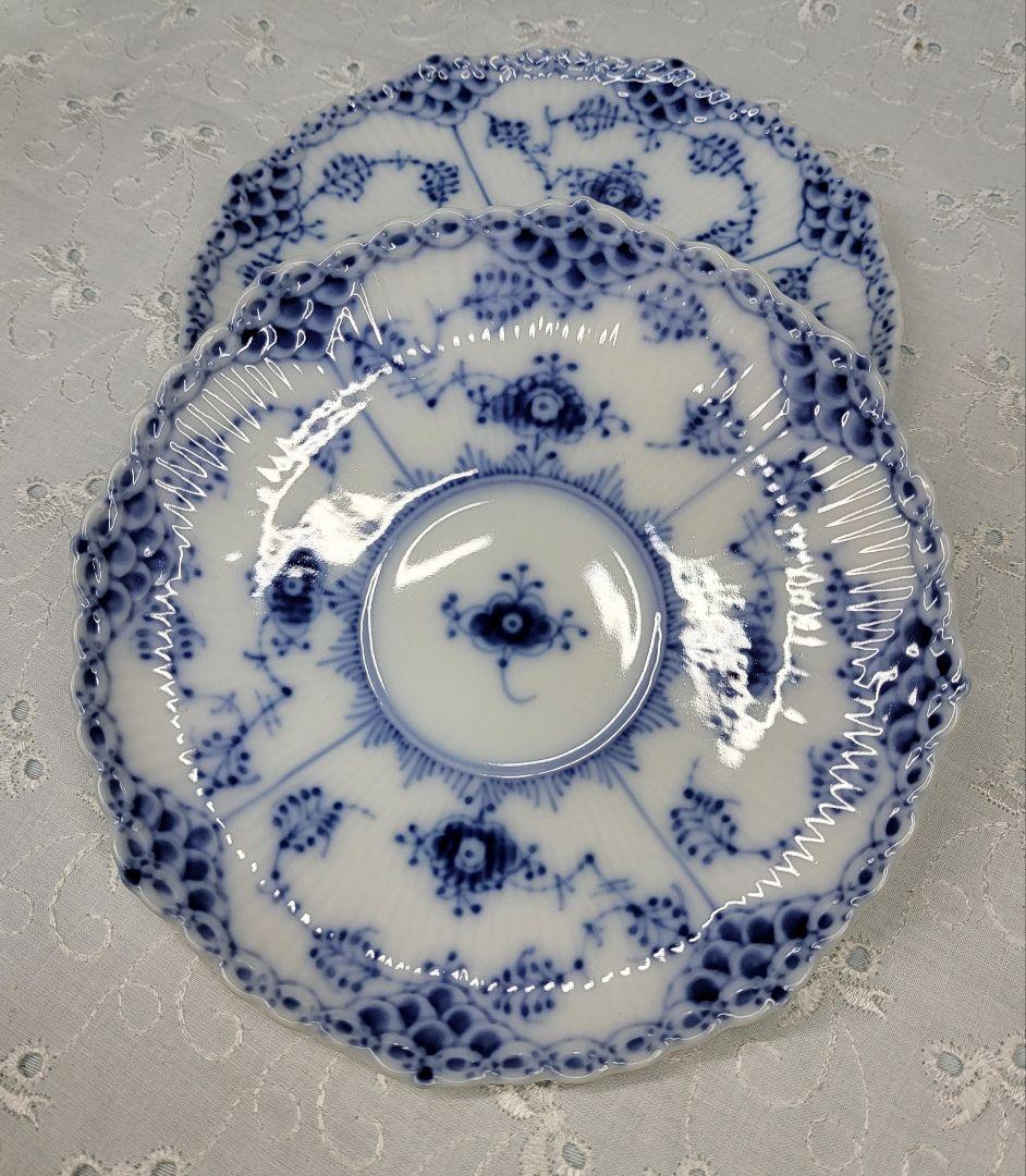 未使用✨ロイヤルコペンハーゲン ブルーブルーテッド フルレース ソーサー小皿②