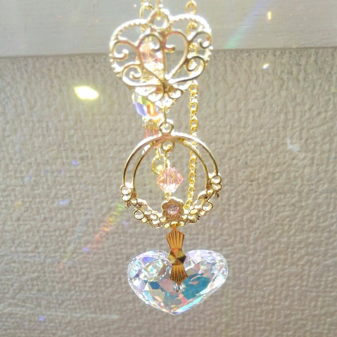 サンキャッチャー♡ハンドメイド「Swarovski✧︎トゥルーリーインラブ♥」