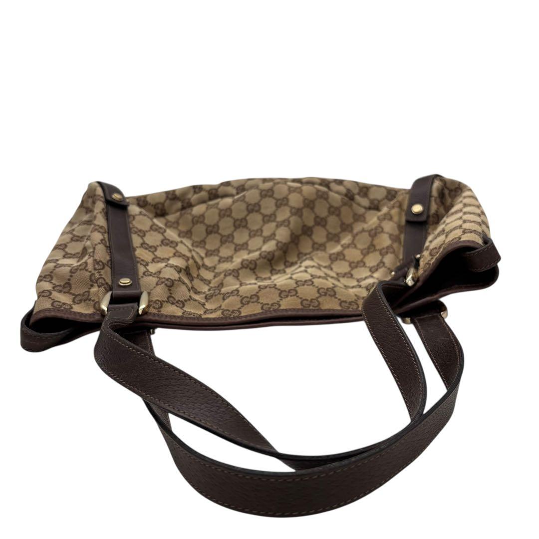 ［鑑定済］GUCCI アビー GGキャンバス トートバッグ 130736