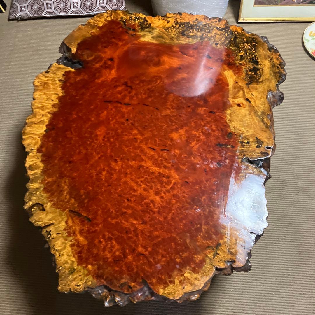 花梨　天然木　一枚板　瘤　花台　座卓　テーブル 家具　カリン