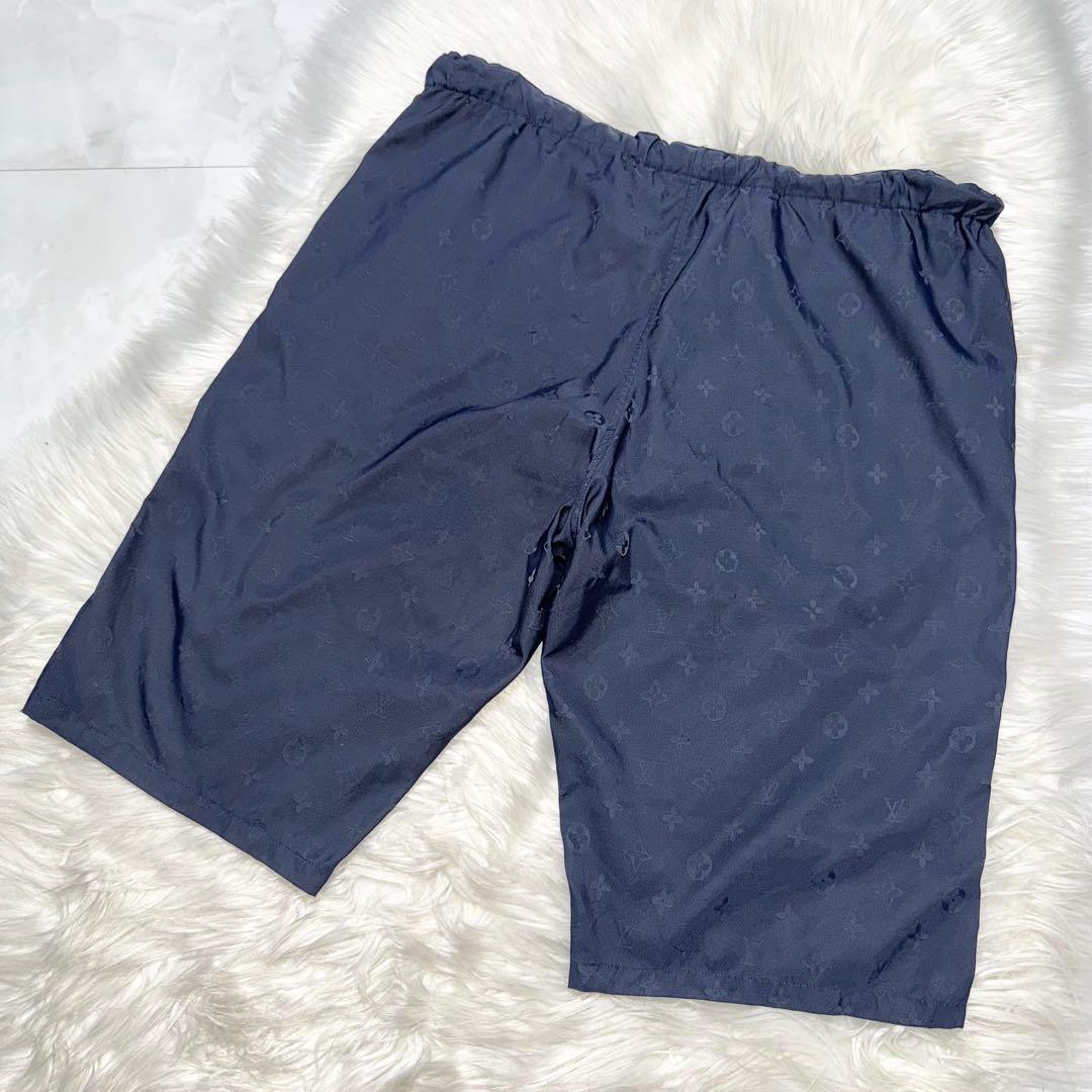 本物 美品 ルイヴィトン モノグラム スイムパンツ ショーツ 水着 S 紺