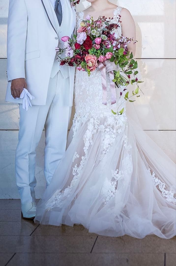 豪華　ウエディングブーケ　造花　ブートニア結婚式　赤　オーダーメイド　クリスマス
